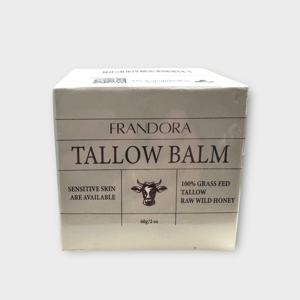 Frandora Beef Tallow and Honey Balm for Skin, All-Natural Moisturizer Face 2 Oz